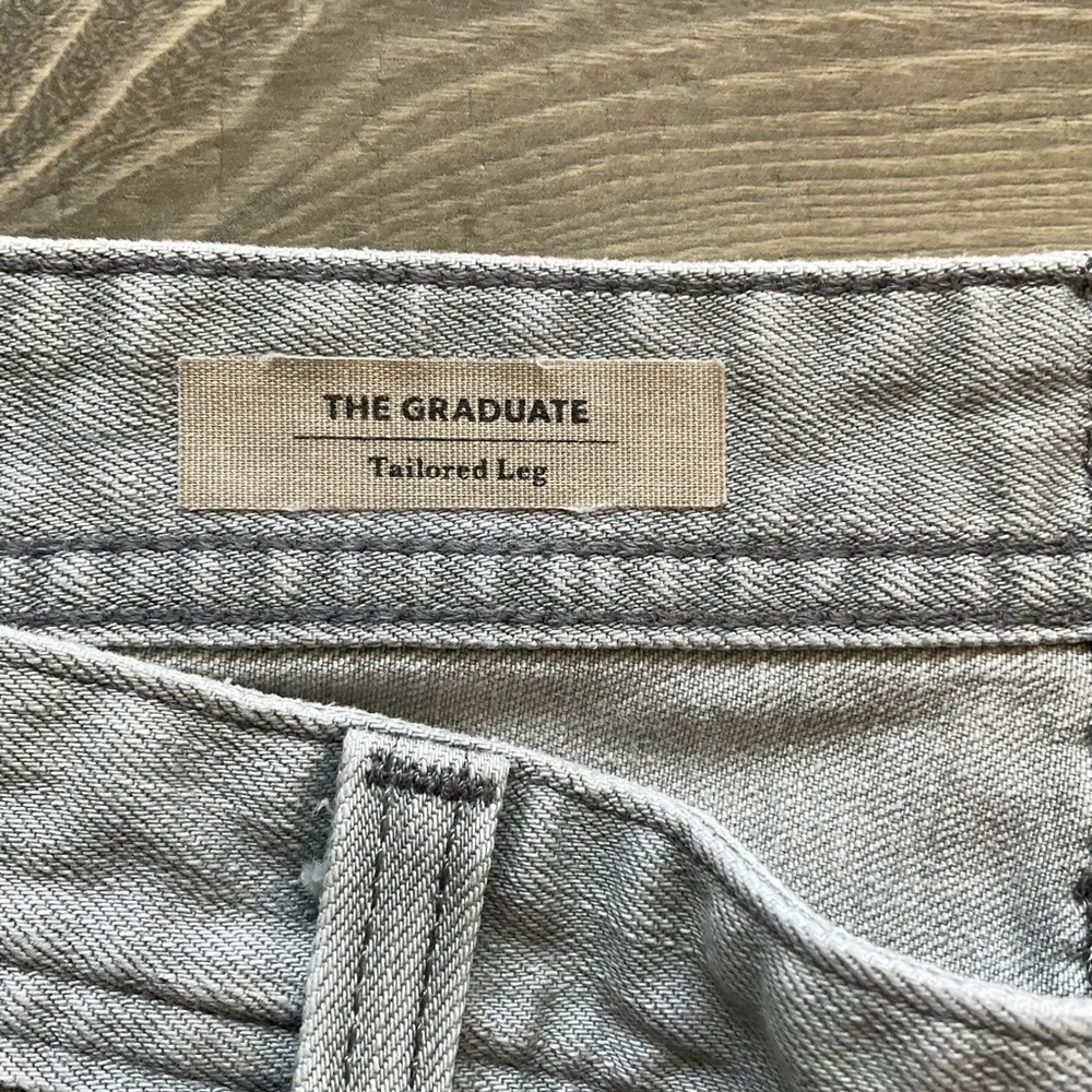 33x34 AG The Graduate Tailored Leg Jeans Mens Light Grey USA Adriano Goldschmied